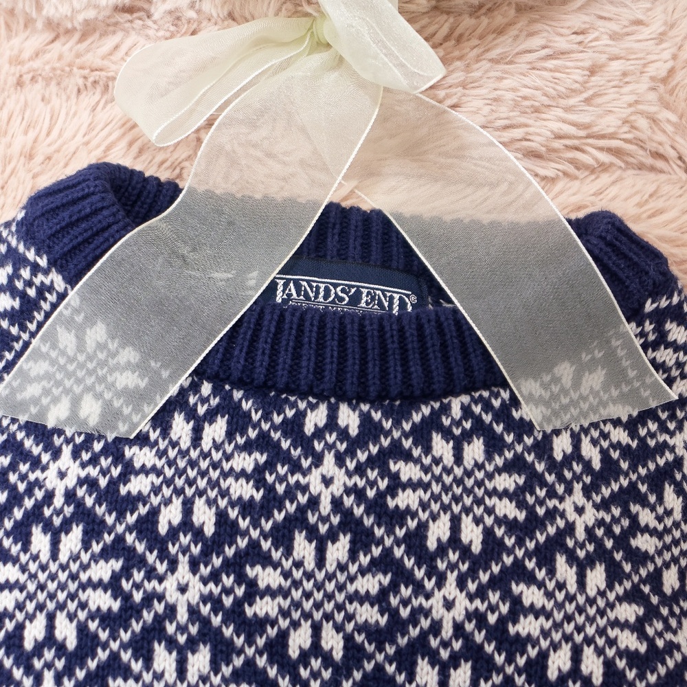 Land's End Snowflake Sweater. Girl's Size XL 18/20